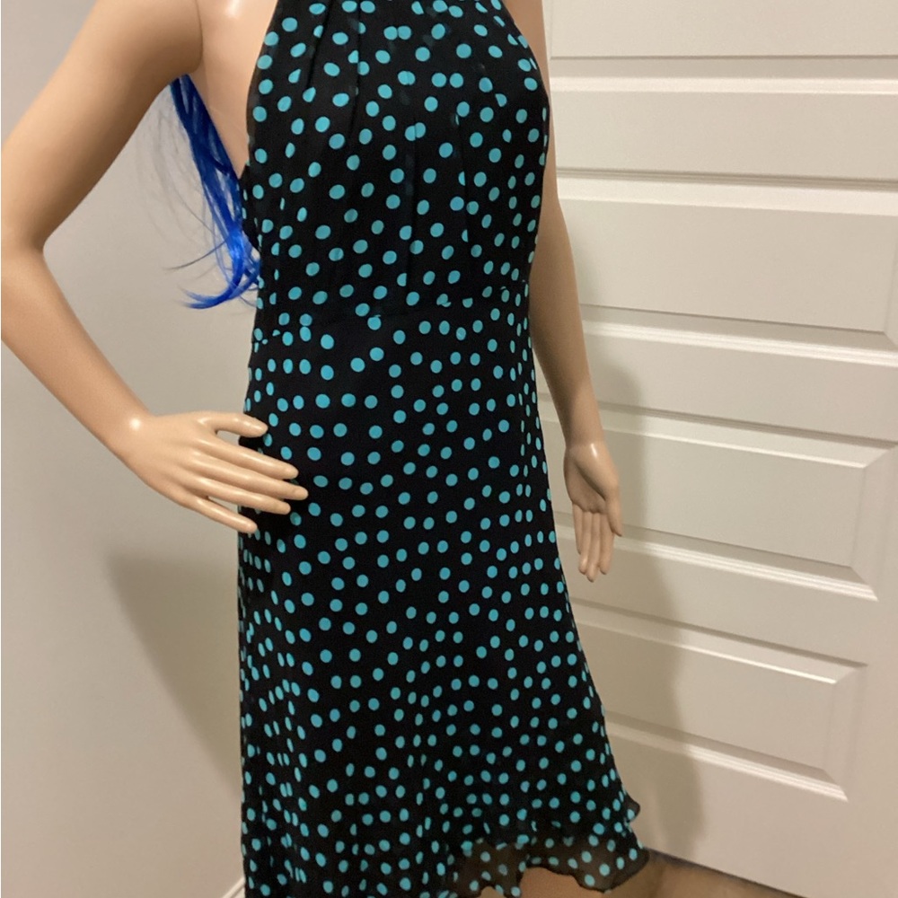 Jones Wear Teal and Black Backless Dress